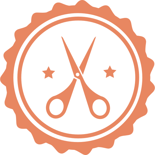 An icon depicting a pair of scissors